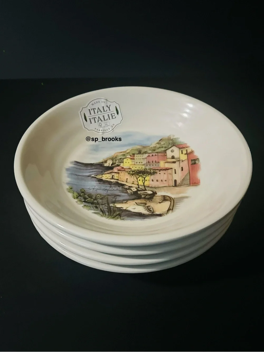 🎁4PC Ceramica Cuore Ceramic Bowls 9” Handmade Italian PORTOFINO Bowls